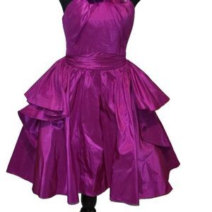 ANGEL SANCHEZ Purple A Line Couture Party Dress New With Tags